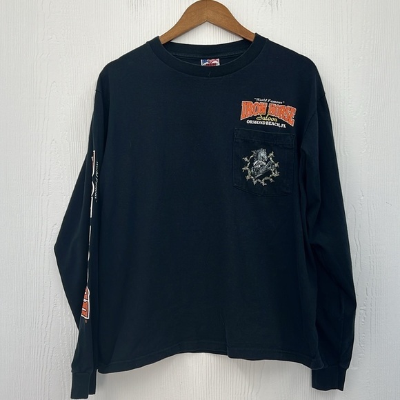 Jensen - 2006 Bike Week Iron Horse American Gothic Skeletons Long Sleeve T SZ L - Picture 8 of 11